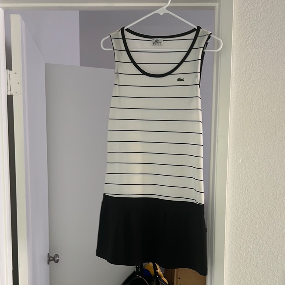 Lacoste Striped Black and White Dress